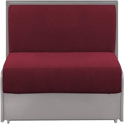 LUXRUB High Stretch RV Dinette Booth Cushions Covers All Inclusive RV Couch Cover Backrest Cover Solid Color Loveseat Sofa Slipcover RV Camper Car Bench Cover (Color : Red, Size : 1 Set)