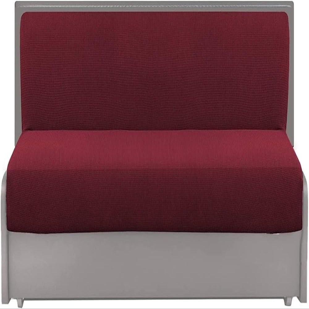 LUXRUB High Stretch RV Dinette Booth Cushions Covers All Inclusive RV Couch Cover Backrest Cover Solid Color Loveseat Sofa Slipcover RV Camper Car Bench Cover (Color : Red, Size : 1 Set)