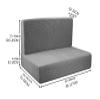 LUXRUB High Stretch RV Dinette Booth Cushions Covers All Inclusive RV Couch Cover Backrest Cover Solid Color Loveseat Sofa Slipcover RV Camper Car Bench Cover (Color : Red, Size : 1 Set) view 4