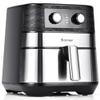 1700W 5.3 QT Electric Hot Air Fryer with Stainless steel and Non-Stick Fry Basket-Black BLACK view 1