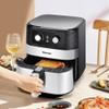 1700W 5.3 QT Electric Hot Air Fryer with Stainless steel and Non-Stick Fry Basket-Black BLACK view 3