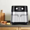 1700W 5.3 QT Electric Hot Air Fryer with Stainless steel and Non-Stick Fry Basket-Black BLACK view 4