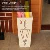 Umbrella Holder Beige Metal Umbrella Rack, Hollow Out Square Umbrella Stand for Home/Office/Hotel/Restaurant/Entryway, 50cm Tall Umbrella Holder view 2
