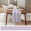 Abstract Branch Cotton and Linen Table Runner 13 x 108 Inch, Gray and Purple Gradient Dinning Table Runner for Farmhouse,Wedding, Party,Barbecue Table Decor view 3