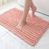 FLOLEOPA Soft Plush Microfiber Bathroom Rugs, Absorbent Bath Rugs Non Skid Machine Wash Dry Bath Mats for Tub,Shower and Bath Room Floor Mats(Coral Pink,24x39 inches) view 1