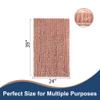 FLOLEOPA Soft Plush Microfiber Bathroom Rugs, Absorbent Bath Rugs Non Skid Machine Wash Dry Bath Mats for Tub,Shower and Bath Room Floor Mats(Coral Pink,24x39 inches) view 2