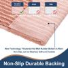 FLOLEOPA Soft Plush Microfiber Bathroom Rugs, Absorbent Bath Rugs Non Skid Machine Wash Dry Bath Mats for Tub,Shower and Bath Room Floor Mats(Coral Pink,24x39 inches) view 3