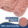 FLOLEOPA Soft Plush Microfiber Bathroom Rugs, Absorbent Bath Rugs Non Skid Machine Wash Dry Bath Mats for Tub,Shower and Bath Room Floor Mats(Coral Pink,24x39 inches) view 4