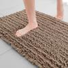 FLOLEOPA Soft Plush Microfiber Bathroom Rugs, Absorbent Bath Rugs Non Skid Machine Wash Dry Bath Mats for Tub,Shower and Bath Room Floor Mats(Taupe Brown,17x24 inches) view 1