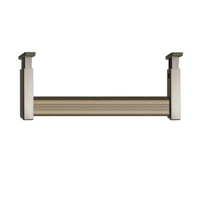 ARTSZY Top Mounting Closet Rod, U Shape Clothes Hanging Rod for Shallow Cabinets, Aluminium Alloy Garment Organizer with Adjustable Hanging Base, Need to Punch (Color : Champagne, Size : 20cm/7.8in)
