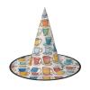 SSIMOO Hand Drawn Teapots And Cups Halloween Party Hat,Funny Halloween Hat,Costume Accessory For Halloween Party Decor, view 1