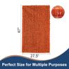 FLOLEOPA Soft Plush Microfiber Bathroom Rugs, Absorbent Bath Rugs Non Skid Machine Wash Dry Bath Mats for Tub,Shower and Bath Room Floor Mats(Burnt Orange,27.5x47 inches) view 2