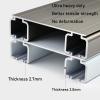 Double Curtain Rail Track 2M/79IN, Curtain Double Tracks Thick Heavy Aluminum Alloy Curtain Rails For Living Room Bedroom Room Divider,Straight Curtain Track For Shower Window, Room Divider ( Color : view 3