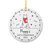 2025 Dog 1st Christmas Personalized Ornament, Puppy's First Christmas Ceramic Ornament Xmas Tree Decorations, New Dog Christmas Keepsake Ornament, Custom Dog's Name Ornament Xmas for Dog Mom Dad view 1