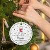 2025 Dog 1st Christmas Personalized Ornament, Puppy's First Christmas Ceramic Ornament Xmas Tree Decorations, New Dog Christmas Keepsake Ornament, Custom Dog's Name Ornament Xmas for Dog Mom Dad view 3