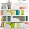 CIRCIR Kids Bookshelf White CD Storage Rack - 360 Rotatable 2/3/4/5-layer Children's Bookcase, CD Disc Display Stand, Floor Wooden Bookshelf for Home/Office/Study (Size : 40 * 129CM) view 1