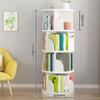 CIRCIR Kids Bookshelf White CD Storage Rack - 360 Rotatable 2/3/4/5-layer Children's Bookcase, CD Disc Display Stand, Floor Wooden Bookshelf for Home/Office/Study (Size : 40 * 129CM) view 2