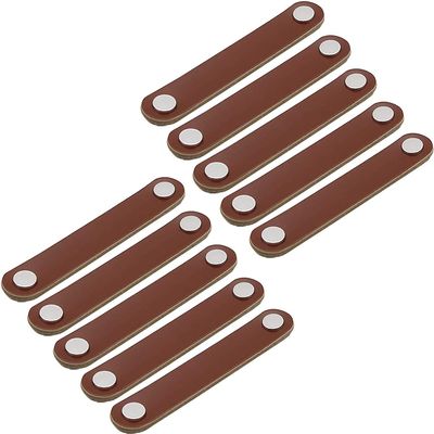 BULINO Leather Handles,Drawer Pull Handles,Hardware Furniture,Set of 10 Leather Cabinet Handles Knobs with Screws Cabinet Knobs Cabinet Door Handle for Cupboard Desk Drawer and Home Drating