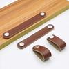 BULINO Leather Handles,Drawer Pull Handles,Hardware Furniture,Set of 10 Leather Cabinet Handles Knobs with Screws Cabinet Knobs Cabinet Door Handle for Cupboard Desk Drawer and Home Drating view 3