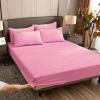 DEZYPZAM Velvet Fitted Sheet, Velvet Sheets + 2 x Pillowcases, Fuzzy Flannel Comfortable Fitted Sheet, Extra Soft Warmth, Sheet (Pink,2.0 x 2.2m) view 4