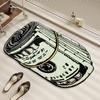Money Rug, Area Rug, 100 Dollar Bill Rug, Washable Rug Non-Slip Rugs Art Money Creative Carpet Living Room Decoration Rug Bathroom Door Mat Dry Absorbent Mats view 2