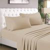 AHJ Beddings Luxurious 1000 Thread Count Emperor/Wyoming King Size 8 Piece Bed in a Bag (500GSM Fiber Fill Comforter, 22" Deep Pocket Sheet Set and Bed Skirt) 100% Egyptian Cotton - Beige Solid view 3