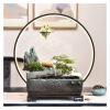 Tabletop Fountain Waterfall Indoor Fountain Ceramics Tabletop Fountain with LED Lights Zen Waterfall Fountains Relaxation Water Feature Meditation Desktop Fountain for Home Office Decor Indoor Waterfa view 1