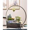 Tabletop Fountain Waterfall Indoor Fountain Ceramics Tabletop Fountain with LED Lights Zen Waterfall Fountains Relaxation Water Feature Meditation Desktop Fountain for Home Office Decor Indoor Waterfa view 4