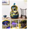 Tabletop Fountain Waterfall Indoor Resin Tabletop Fountain Gourd Flowing Water Decoration Water Feature Fountain Living Room Desktop Housewarming Opening Gift Home Office Desk Decoration Indoor Waterf view 4