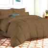 AHJ Beddings Luxurious 1000 Thread Count Emperor/Wyoming King Size 8 Piece Bed in a Bag (500GSM Fiber Fill Comforter, 21" Deep Pocket Sheet Set and Bed Skirt) 100% Egyptian Cotton - Taupe Solid view 1