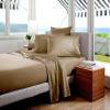 AHJ Beddings Luxurious 1000 Thread Count Emperor/Wyoming King Size 8 Piece Bed in a Bag (500GSM Fiber Fill Comforter, 21" Deep Pocket Sheet Set and Bed Skirt) 100% Egyptian Cotton - Taupe Solid view 3