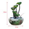 Tabletop Fountain Waterfall 5-Tier Tabletop Fountains Indoor Lotus Leaf Relaxation Fountains Tabletop Waterfall Decoration Fountain Zen Meditation Waterfall for Home Office Bedroom Desk Dcoration Ind view 2