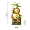 Tabletop Fountain Waterfall Resin Cascading Water Fountain Cascading Water Fountain with LED Lights, Indoor Large Water Feature for Bedroom, Office, Living Room, 42.5 Inch Tall Indoor Waterfall Deskto view 2