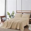 AHJ Beddings Luxurious 1000 Thread Count Olympic-Queen Size 8 Piece Bed in a Bag (500GSM Fiber Fill Comforter, 21" Deep Pocket Sheet Set and Bed Skirt) 100% Egyptian Cotton - Beige Solid view 4