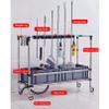 Racks Broom and Mop Holder Put Wet Mops,Cleaning Tool Tower Mop Holder Umbrella Stand,Movable Commercial Mop Rack,for Garden Garage Schools, Hospitals, Factories, Hotels,Property Companies Restaurant view 2