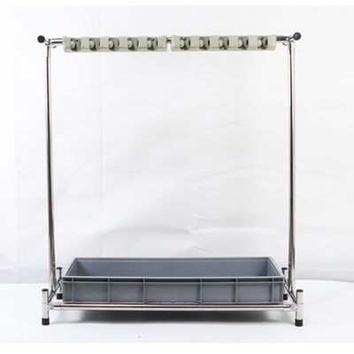 SCOOVY Racks Broom and Mop Holder Put Wet Mops,Movable Commercial Mop Rack, Floor-Mounted Stainless Steel Mop Rack, Umbrella Stand,Garden Tool Storage,with Tray,for Garage,Schools,Factories