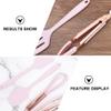 NAMOARLY 5 Pcs Kids Baking Tools Silicone Spatulas Whisk Tongs Scraper Cutter Nonstick Food Grade Dishwasher Safe Cooking Utensils view 3
