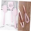 NAMOARLY 5 Pcs Kids Baking Tools Silicone Spatulas Whisk Tongs Scraper Cutter Nonstick Food Grade Dishwasher Safe Cooking Utensils view 4