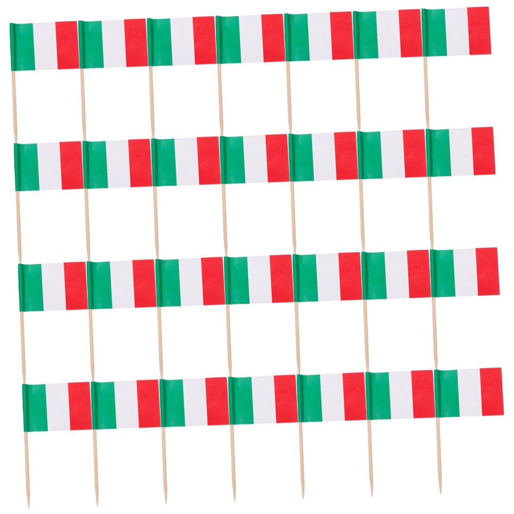 Amosfun Party Country Flags Multi-function Cupcake Decorations 65mm Toothpick Flags
