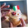 Amosfun Party Country Flags Multi-function Cupcake Decorations 65mm Toothpick Flags view 2