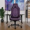Arozzi Vernazza Soft Fabric Durable Upholstery Ergonomic Office and Gaming Chair with High-Level Features Like 3D Armrests and a Pro Mechanism Along with Soft Neck & Lumbar Support Pillows - Purple view 2