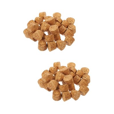 ABOOFAN 2sets Mini Corks Wooden Bottle Stoppers for Corks Decorative Wine Bottle Toppers 30pcs*2
