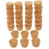 ABOOFAN 2sets Mini Corks Wooden Bottle Stoppers for Corks Decorative Wine Bottle Toppers 30pcs*2 view 2