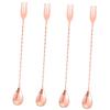 ABOOFAN 4pcs Cocktail Shaker Spoon Barware Stirring Spoon Long Handle Mixing Swizzle Stick Gold Stirrers view 1