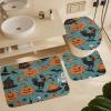 ZGDPBYF 3 Piece Bathroom Rugs Set, Halloween Non-Slip Soft Bath Mat Set, Gothic Pumpkin Bat Bathroom Mat, Living Room Bedroom Mat, Machine Washable, Dries Quickly, view 3