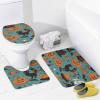 ZGDPBYF 3 Piece Bathroom Rugs Set, Halloween Non-Slip Soft Bath Mat Set, Gothic Pumpkin Bat Bathroom Mat, Living Room Bedroom Mat, Machine Washable, Dries Quickly, view 4