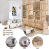 ERRULAN Wooden Hanging Room Dividers, Hollow Screen Partition Portable Wall for Living Room Bedroom Office Shop, Home Privacy Separator Panel Indoor, Paraban para Dividir Espacio (Size : 5pcs) view 2