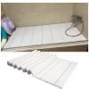 Bathtub Tray Heat-Resistant Bathtub Cover, 1cm Thickness Shutter Bath Lid Bathtub Tray, Folding Multifunction Dust-Proof Storage Cover, Bearing 10kg Multifunctional (Color : White, Size : 110cmx70cm view 1