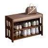 KAMPCO Shoe Storage Bench Cubby Organizer for Entryway, Wood Shoe Rack with Foam Pad Seating Cushion, Shoe Bench for Hallway Bedroom Living Room Dorm and Small Apartment view 1