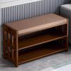 KAMPCO Shoe Storage Bench Cubby Organizer for Entryway, Wood Shoe Rack with Foam Pad Seating Cushion, Shoe Bench for Hallway Bedroom Living Room Dorm and Small Apartment view 2